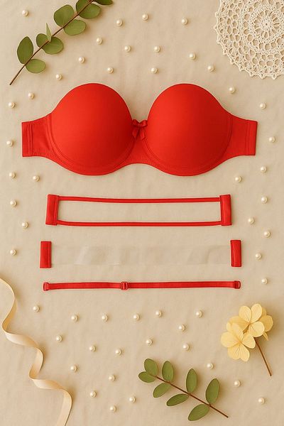 enmodaiçgiyim Strapless Silicone Adhesive Unpadded Bra – 3 Strap Options