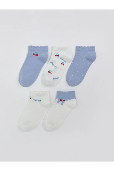 LC Waikiki Lcw Kids Blue Girl's Booties Socks 5-Piece