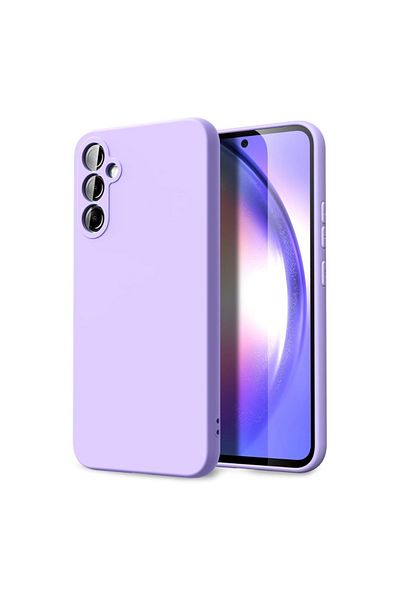 OEM Carcasă compatibilă Samsung A54 5G din silicon catifelat cu protecție pentru cameră - Violet