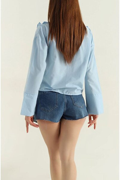 MODA Κοντό πουκάμισο με βολάν με λεπτομέρεια φούστας