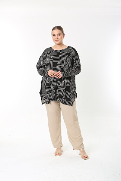 XL Modam Women's Summer Long Sleeve Plus Size Tunic