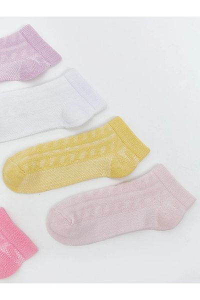 LC Waikiki Lcw Kids Lilac Girl's Booties Socks 7-Pack