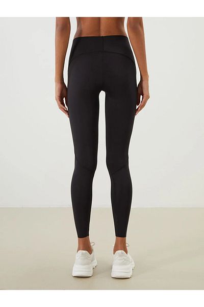 LC Waikiki Xside Active Black Women's Sports Leggings with Elastic Waist