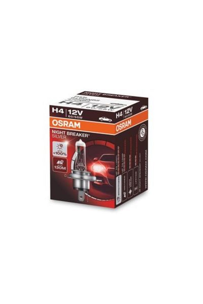 Osram Bec H4 cu întrerupător de noapte argintiu +100% 12V 60/55W