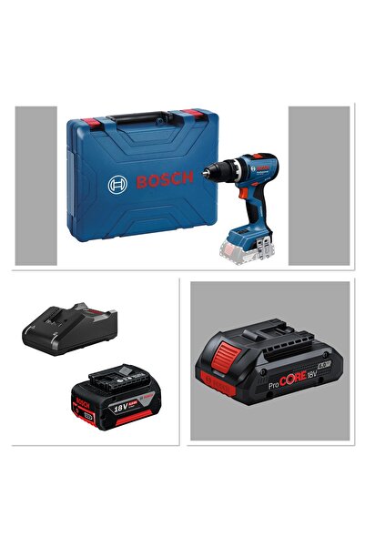 Bosch GSB 18V-65 DARBELİ AKÜLÜ VİDALAMA 1 AD 4.0 ah AKÜ ( 1 ad 4.0 PROCORE AK...
