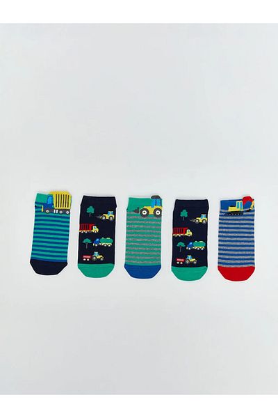 LC Waikiki Lcw kids mixed patterned boy's booties socks 5-pack