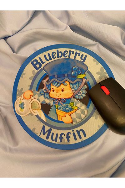 westartic Μάφιν μπλουμπέρ (Strawberry Shortcake 1980) Vintage Mousepad, Μαξιλάρι για ποντίκι