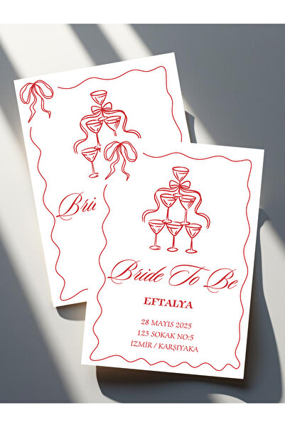 Siorina Events Bride To Be Davetiye, Parti Davetiye, Bekarlığa Veda Özel Gün ...