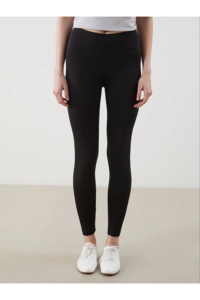 LC Waikiki Lcwaikiki Classic Black Women's Leggings with Elastic Waist