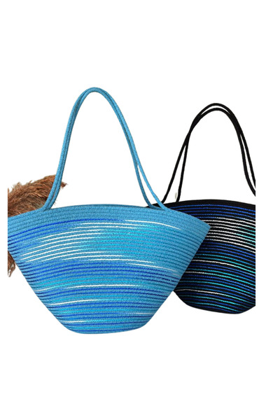 Hazen Home Γυναικεία τσάντα παραλίας 1 τεμάχιο τιρκουάζ χρώμα