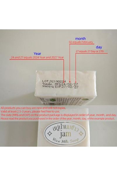 Jam Maruomiki 10pcs Thai Rice Soap 65g Original Thai Handmade Soap Rice Milk Soap Whitening Soap Goat Mi