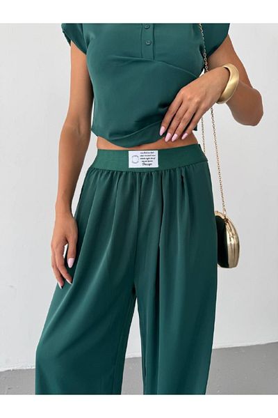 BYKUZEYARAS Women's Padded Short Sleeve Drawstring Detailed Double Design Suit Hidden Zipper Comfortable Cut