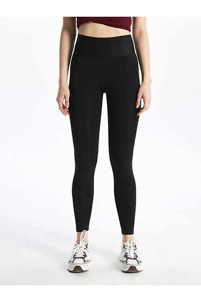LC Waikiki Xside Active Black Women's Sports Leggings with Elastic Waist