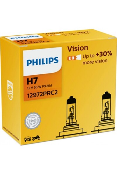 Philips Set de 2 becuri faruri H7 55w 12v Vision Philips