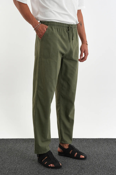 Malerind Hambez Sports Sweatpants Comfortable Fit Linen Look Unisex Model Malerind Size Range (M-6Xl)