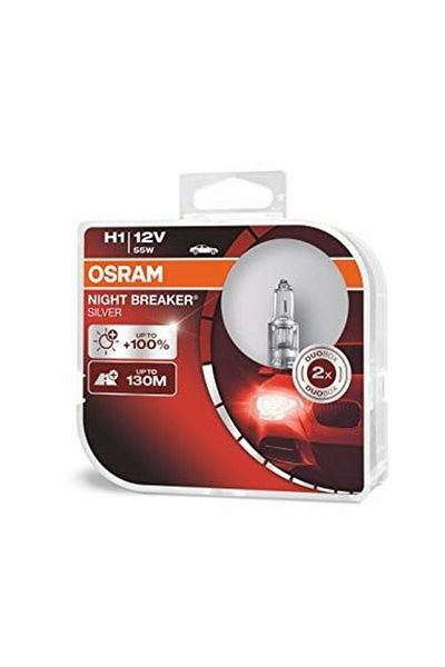 Osram Set de 2 becuri H1 NIGHT BREAKER SILVER +100% Osram 12V 55W