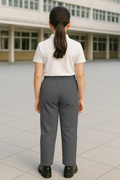 BARLİZ Çocuk Yeni Model Tüm Okullara Uyumlu Beli Bağlamalı Pantolon