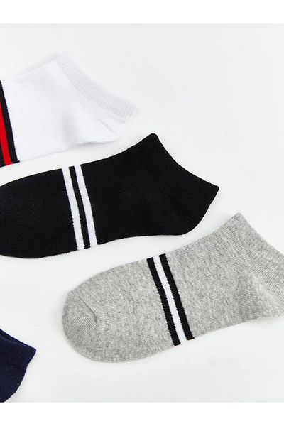 LC Waikiki Lcw kids mixed striped boy's booties socks 5-pack