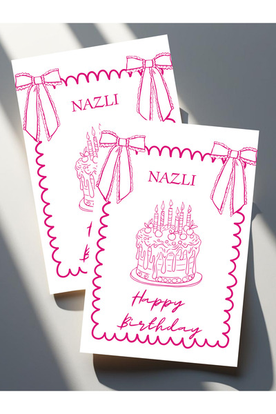 Siorina Events -2 Adet Birthday Party, Parti Davetiye, Doğum Günü Özel Gün Da...