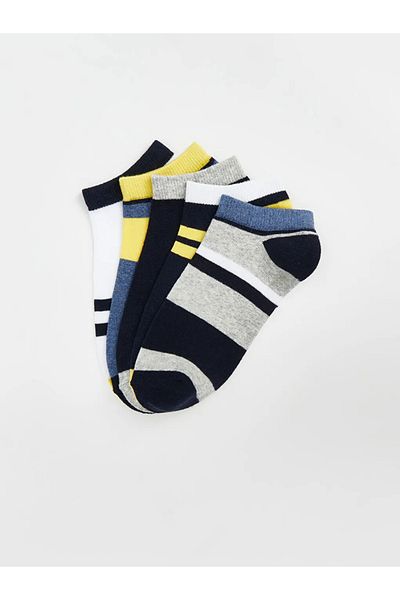 LC Waikiki Lcw Kids Mixed Color Block Boys Booties Socks 5 Pcs