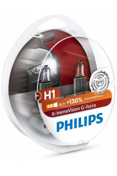 Philips Set de 2 becuri auto Philips H1 55W 12V X-TREME VISION G-FORCE +130%
