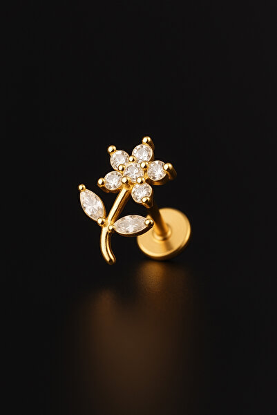 depozoom 316l Cerrahi Çelik Kıkırdak Tragus Ve Tüm Kulak Bölgesine Uygun Zirk...