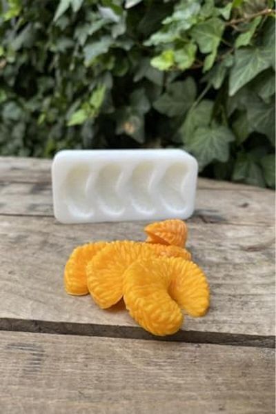 STOREMAX Sellbuystore Concept Tangerine Slice Four Candle Mold (Silicone) (Small Ornament Mold) 1