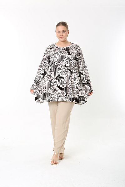 XL Modam Women's Summer Long Sleeve Plus Size Tunic