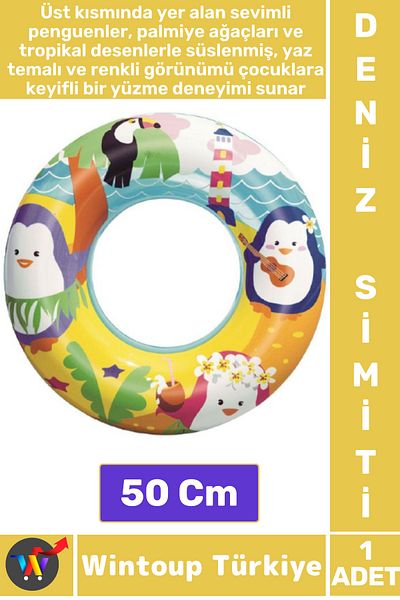 Wintoup Durable Fun Children Beginner Swimming Learning Cute Animal Pattern Seafoot