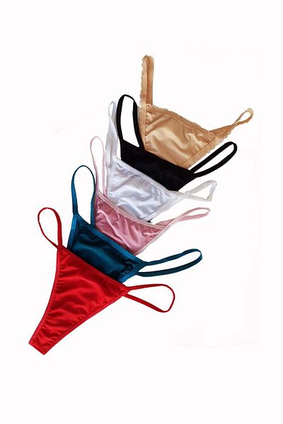 BLD by Exclusive Set of 6 thong panties, multicolor, microfiber, FANTAZIA, BLD by Exclusive