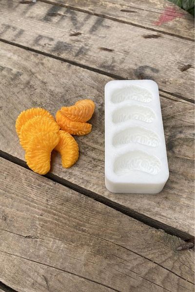 STOREMAX Sellbuystore Concept Tangerine Slice Four Candle Mold (Silicone) (Small Ornament Mold) 1
