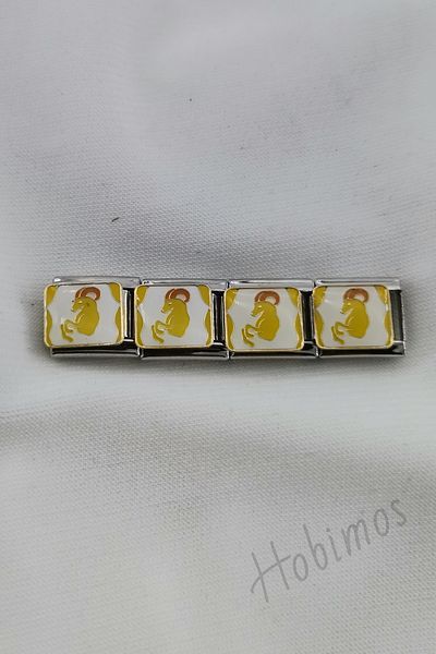 Hobimos 1 Piece Zodiac Steel Italian Bracelet Charm