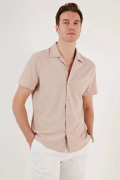 Store 100% Cotton Premium Men's Summer Button Short Sleeve Shirt