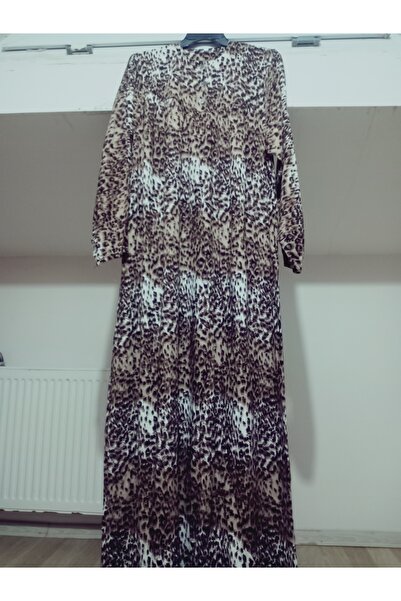 hoaryage Robadan Uzun Kollu %100 Viskon Basma Çiçekli Anne ELBİSE, Namaz Elbisesi