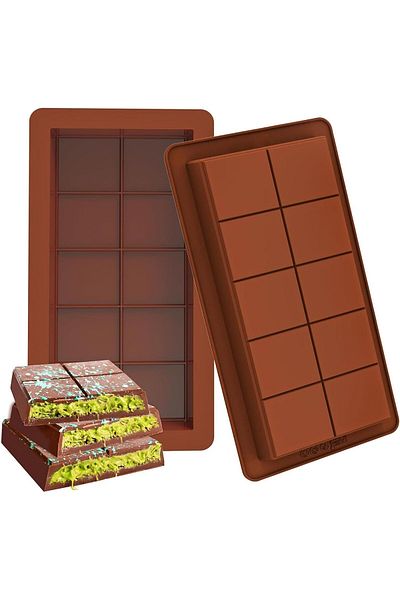 STOREMAX Ntwork Home Dubai Chocolate Mold, Silicone Chocolate Mold, Chunky and Crispy Chocolate