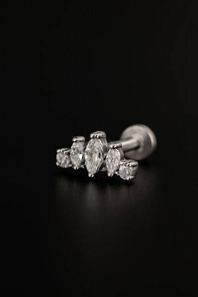 depozoom 316l Cerrahi Çelik Kıkırdak Tragus Ve Tüm Kulak Bölgesine Uygun Zirk...