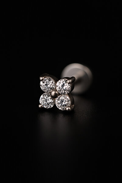 depozoom 316l Cerrahi Çelik Kıkırdak Tragus Ve Tüm Kulak Bölgesine Uygun Zirk...