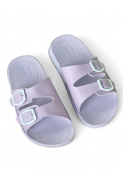 Minamoda Gzr Women's Double Buckle Slippers Adjustable Soft Sole Women's Slippers