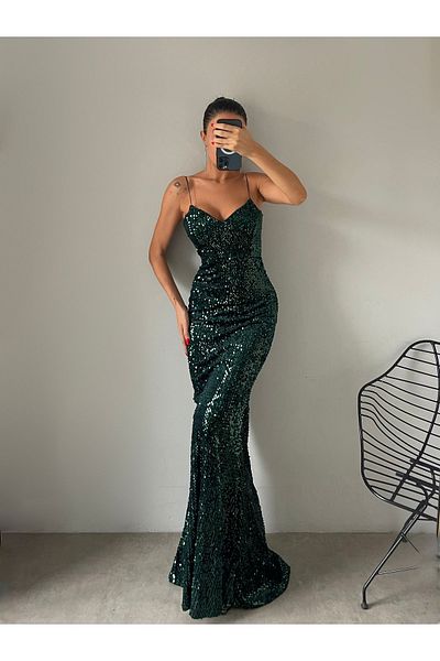 ADASTYLE Βελούδινο φόρεμα - μοντέρνο, ειδική περίσταση, βραδινό φόρεμα ψαριού, γραβάτα στην πλάτη και φερμουάρ