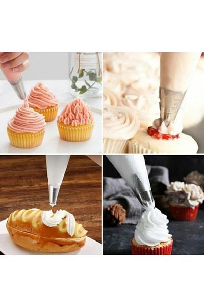 STOREMAX Jvnnastore 50 Pieces Disposable Cream Squeeze Bags - Professional Cake and Dessert Decoration