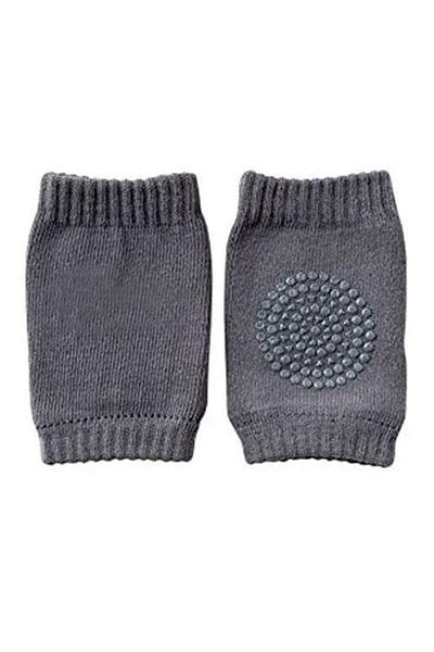 SIKS Cotton Knee Pads For Babies, For Scratch Protection, With Silicone, One Size 0-36 Months, Gray