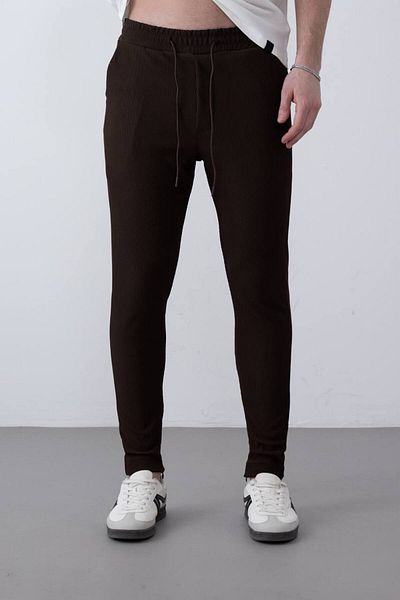 MARRAKECH Men's Zipper Leg Detailed Ribbed Jogger