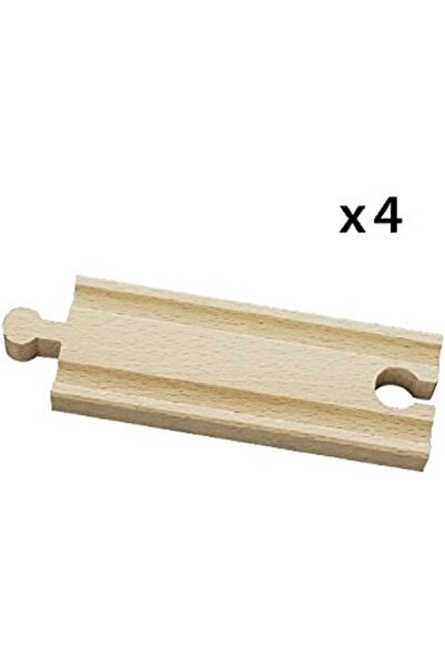 BRIO قطار 33334 - قضبان مستقيمة قصيرة - ملحقات السكك الحديدية سكة حديد خشبية - للأطفال من سن 3 سنوات