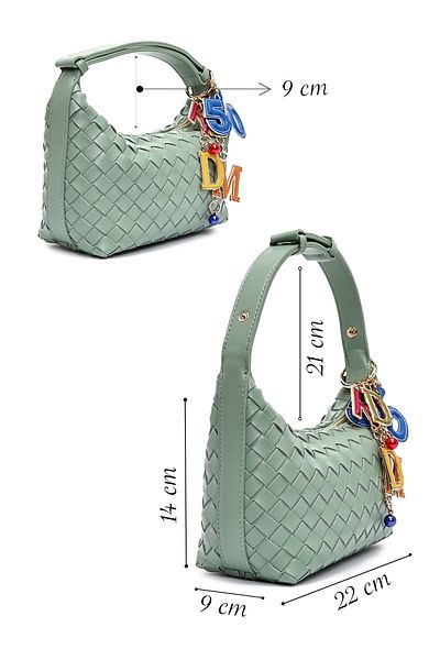 Derimod Women's Green Accessory Knitted Mini Shoulder Bag 25Sbd292329