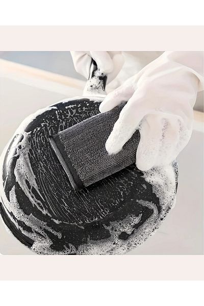 euroist Magic Stainless Wire Dish Sponge - Effective Sponge for Cleaning Oil and Dry Stains (2 Pieces)
