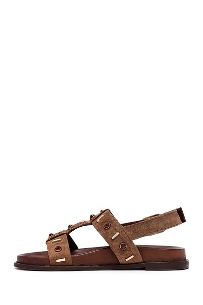 Derimod Women's Mink Stone Suede Leather Sandals 25Sfd550810