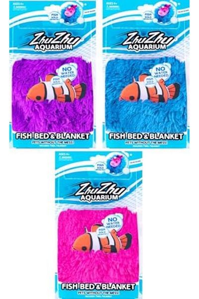 Zhu Zhu Aquarium Fish Bed And Blanket Assorted, One Piece Sold Separately