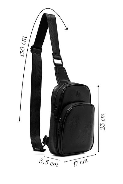Derimod Men's Black Mini Crossbody Bag 25Sbd300518
