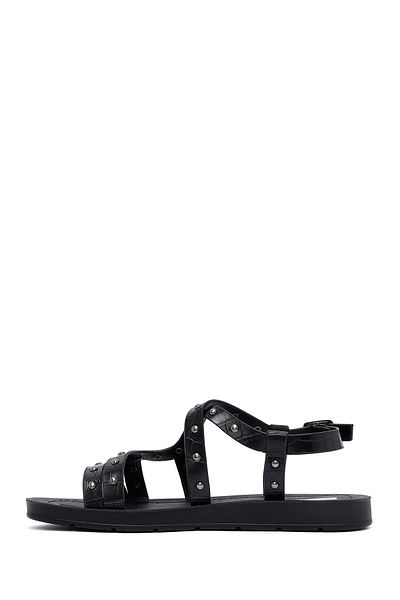 Derimod Women's Black Crocodile Sandals 25Sfe4642E3