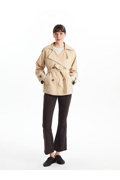 LC Waikiki Jacket Collar Women's Trench Coat